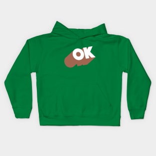 OK //// Ok Logo Blocky Design #1 Kids Hoodie